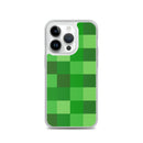 Grüne Bausteine ​​Miner Creep Muster All Over Print Klare Hülle für iPhone®