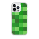 Grüne Bausteine ​​Miner Creep Muster All Over Print Klare Hülle für iPhone®