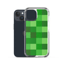 Grüne Bausteine ​​Miner Creep Muster All Over Print Klare Hülle für iPhone®
