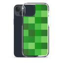 Grüne Bausteine ​​Miner Creep Muster All Over Print Klare Hülle für iPhone®