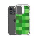 Grüne Bausteine ​​Miner Creep Muster All Over Print Klare Hülle für iPhone®