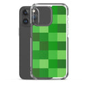 Grüne Bausteine ​​Miner Creep Muster All Over Print Klare Hülle für iPhone®