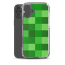 Grüne Bausteine ​​Miner Creep Muster All Over Print Klare Hülle für iPhone®