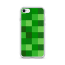 Grüne Bausteine ​​Miner Creep Muster All Over Print Klare Hülle für iPhone®
