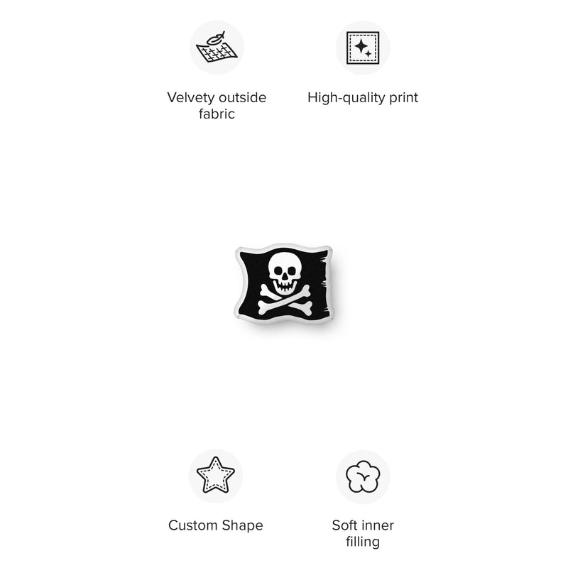 Jolly Rogers Skelett Pirat Crossbones Flagge Custom-geformte Kissen