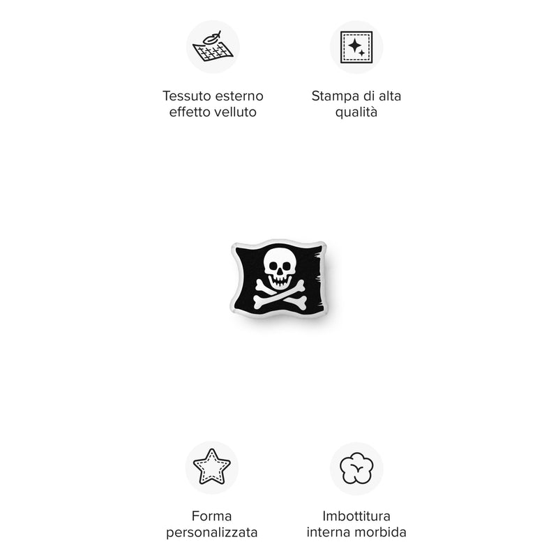 Jolly Rogers Skelett Pirat Crossbones Flagge Custom-geformte Kissen
