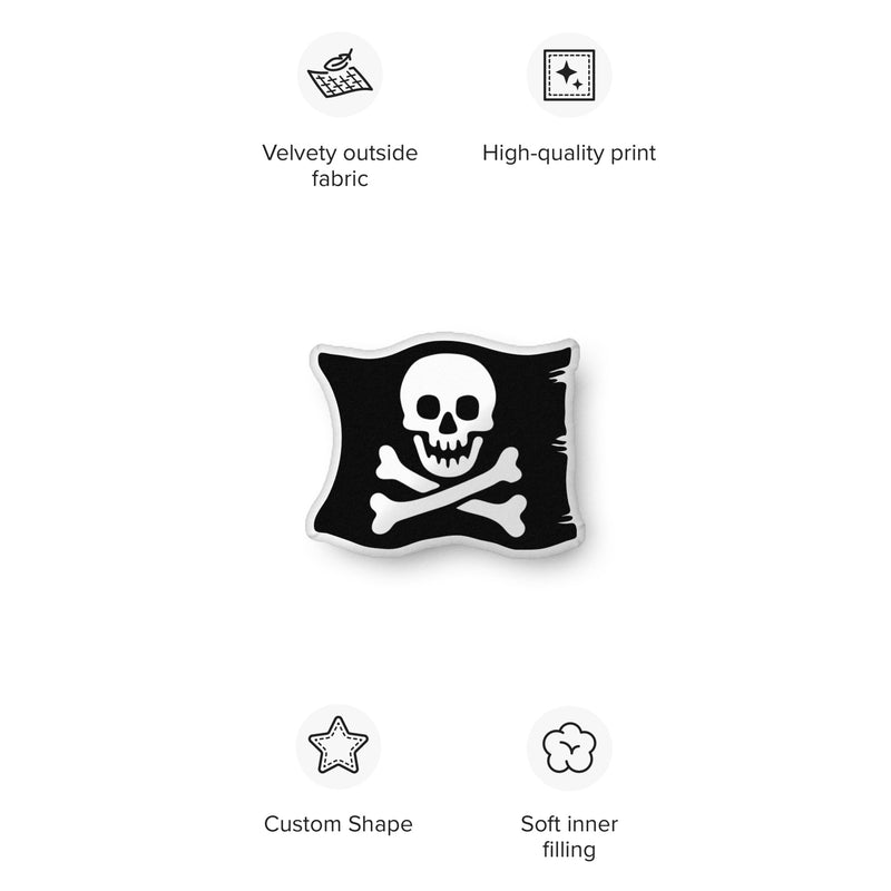 Jolly Rogers Skelett Pirat Crossbones Flagge Custom-geformte Kissen