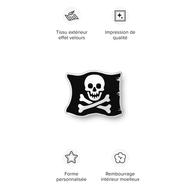 Jolly Rogers Skelett Pirat Crossbones Flagge Custom-geformte Kissen