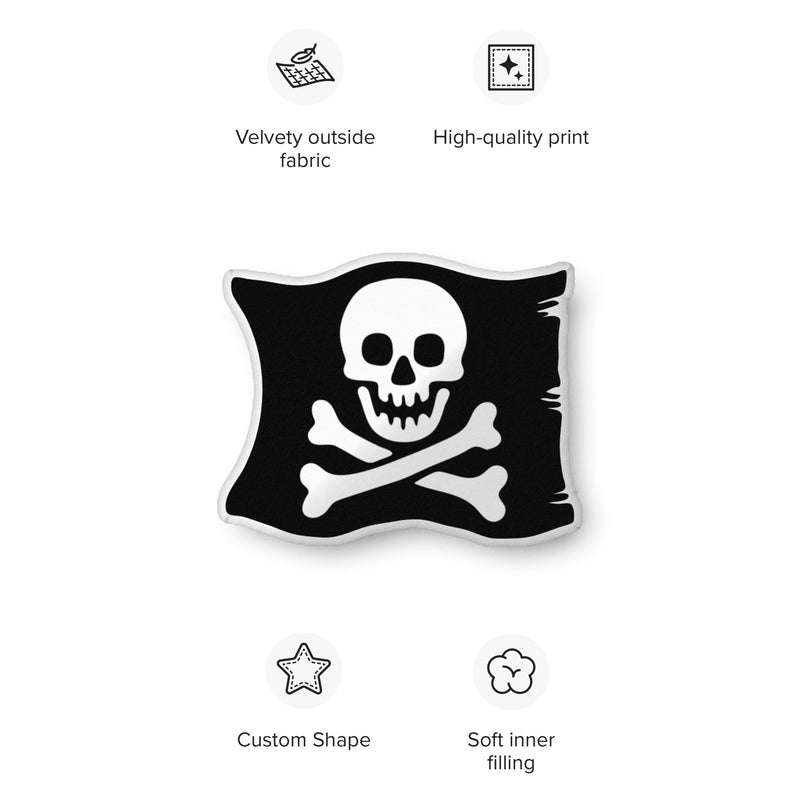 Jolly Rogers Skelett Pirat Crossbones Flagge Custom-geformte Kissen