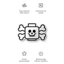 Skelett Mini Figur Kopf gekreuzte Knochen Kissen in Sonderform