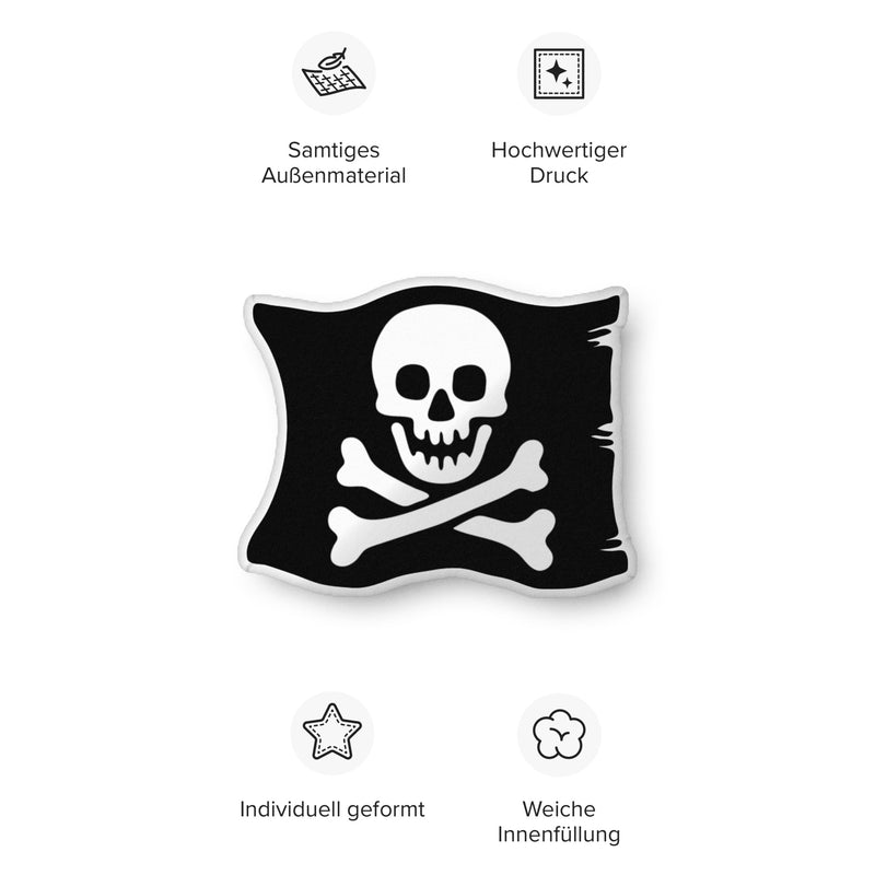 Jolly Rogers Skelett Pirat Crossbones Flagge Custom-geformte Kissen