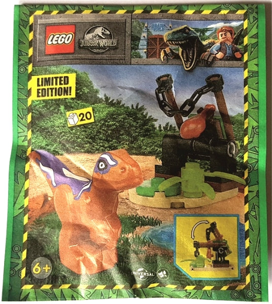 LEGO Jurassic World: Dino Trap with Baby Raptor Bait Paper Bag 122326