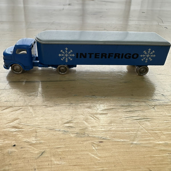 Lego Diescast Mercedes Transport Interfrigo Blue Truck Vintage 1950s-60