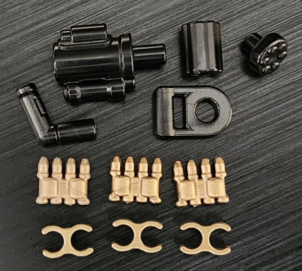 Brickarms Commando Minigun for Minifigures Black Brass Ammo