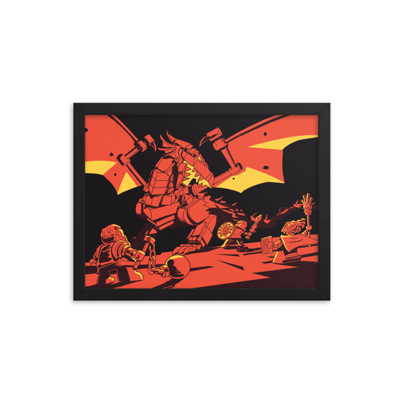 Bricks And Dragons Warrior Mage Minifigure Framed poster