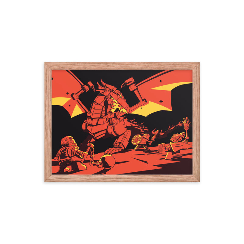 Bricks And Dragons Warrior Mage Minifigure Framed poster