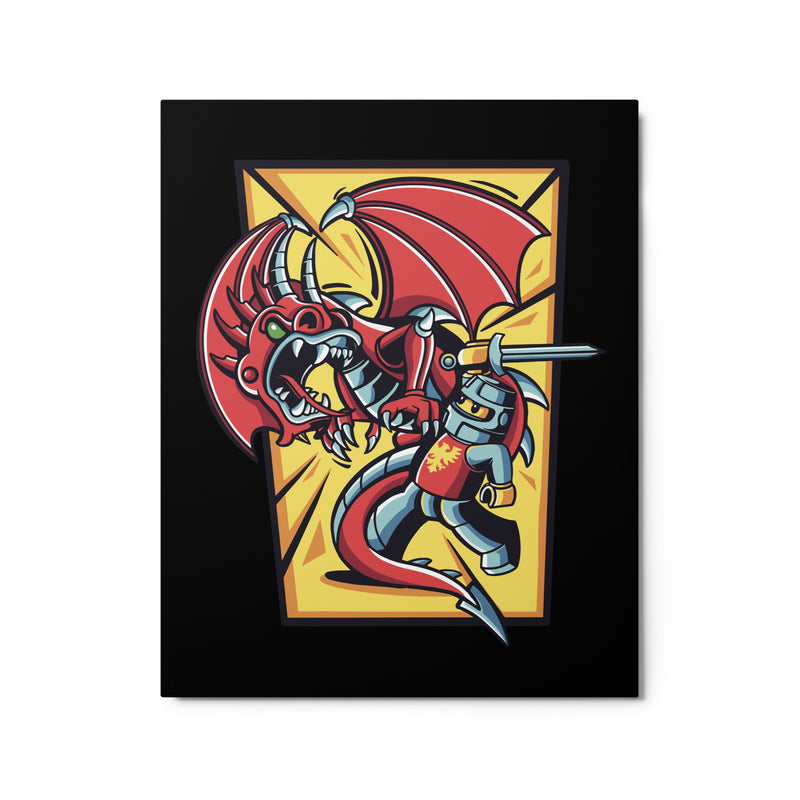 Bricks And Dragons v2 Minifigure Metal prints