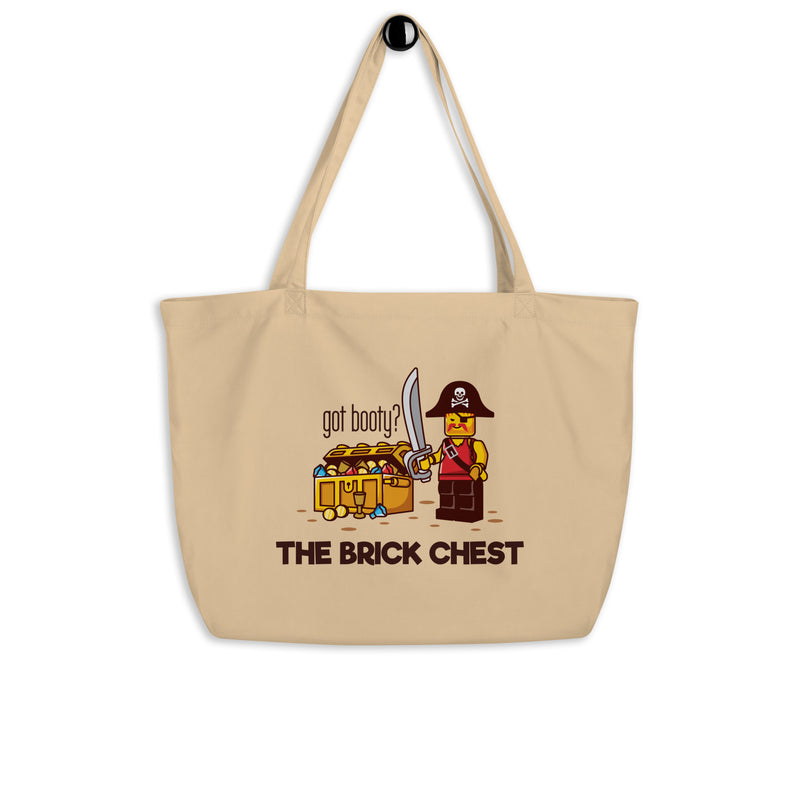 The Brick Chest Pirate Treasure Ship Large organic tote bag