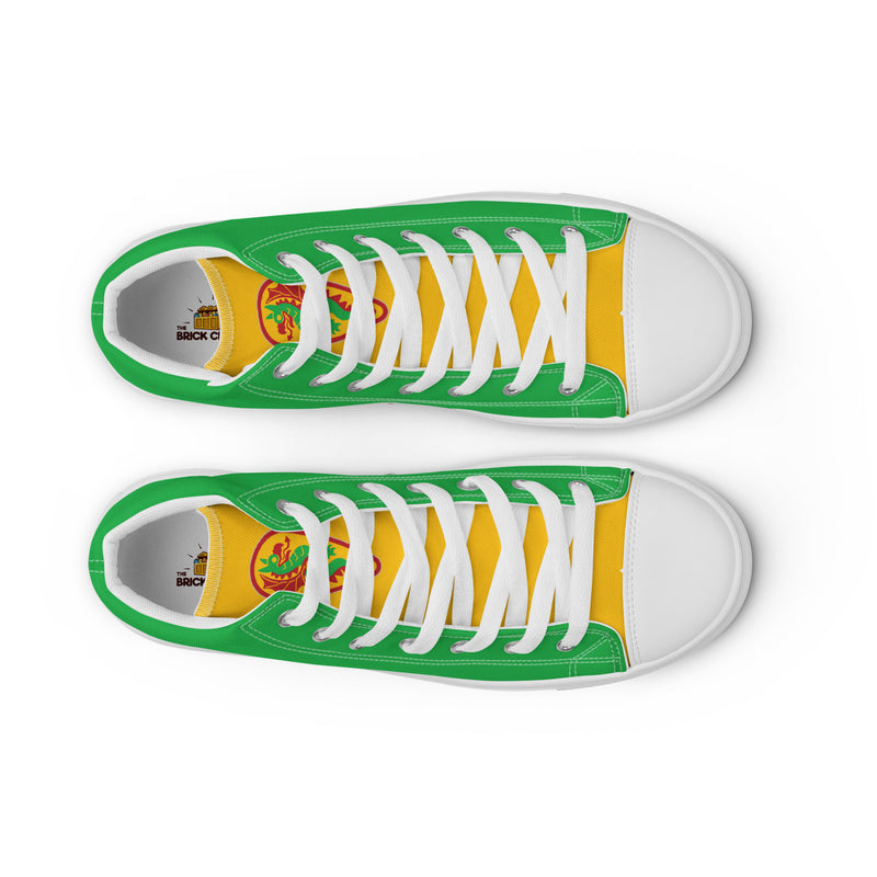 Vintage Castle Dragon 3 Shield Men’s High Top Canvas Shoes