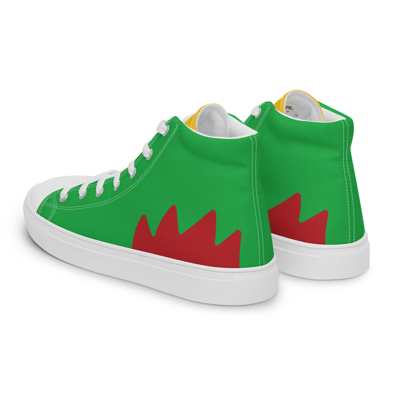 Vintage Castle Dragon 3 Shield Men’s High Top Canvas Shoes