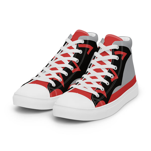 Vintage Bat Shield Men’s High Top Canvas Shoes