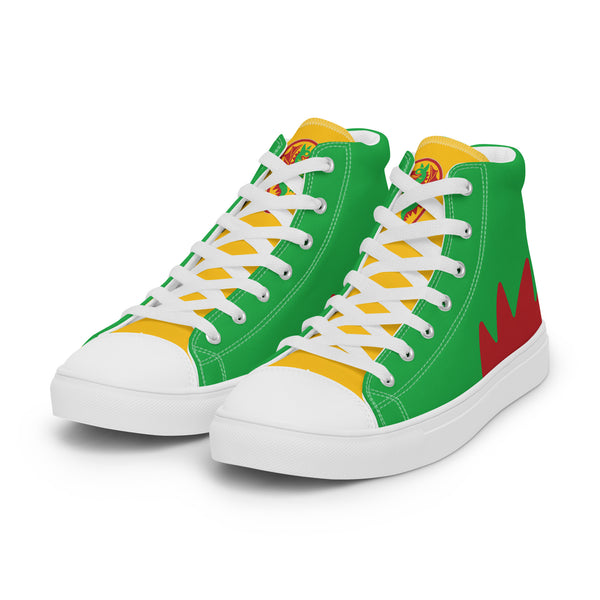 Vintage Castle Dragon 3 Shield Men’s High Top Canvas Shoes