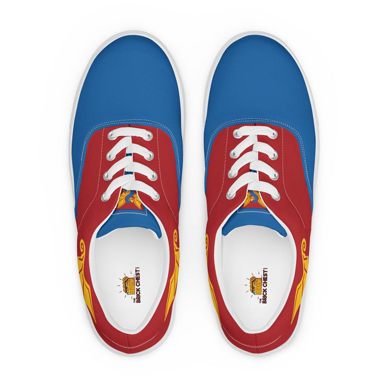 Vintage Castle Dragon 2 Shield Men’s Lace-Up Canvas Shoes