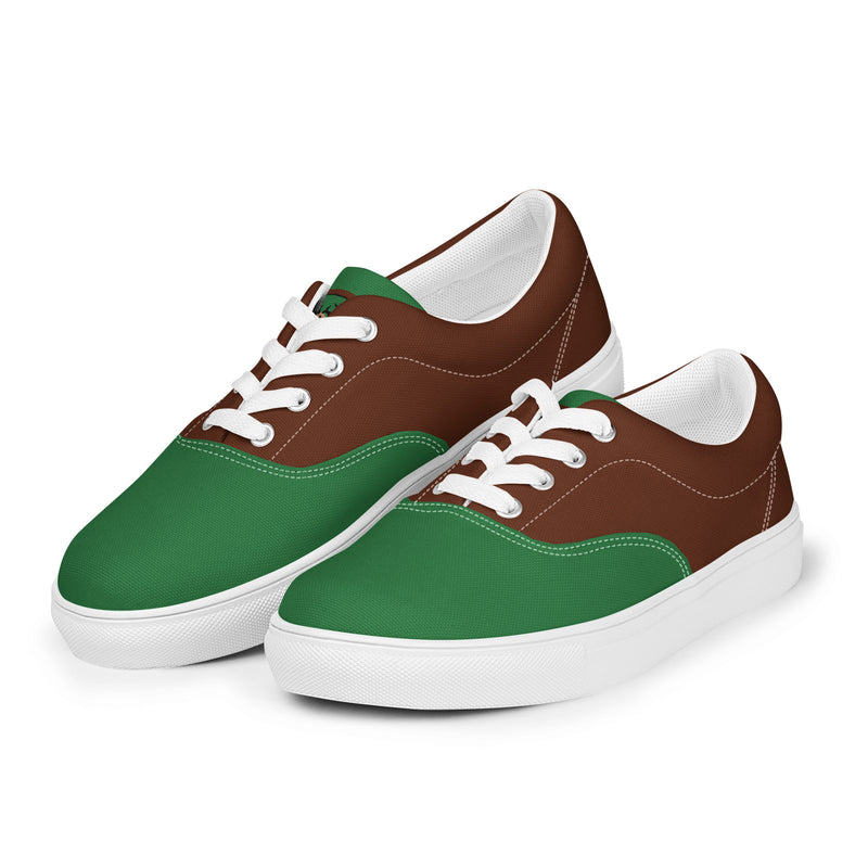 Vintage Castle Antlers Shield Men’s Lace-Up Canvas Shoes