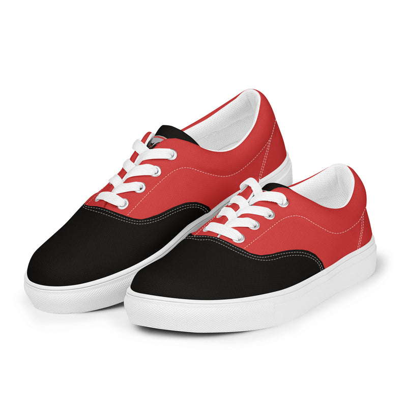 Vintage Castle Bat Shield Men’s Lace-Up Canvas Shoes