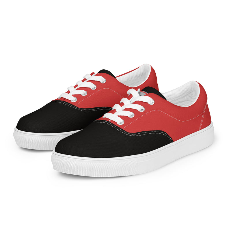 Vintage Castle Bat Shield Men’s Lace-Up Canvas Shoes