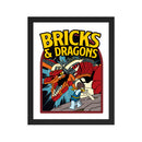 Bricks And Dragons Minifigur Gerahmtes Fotopapier-Poster