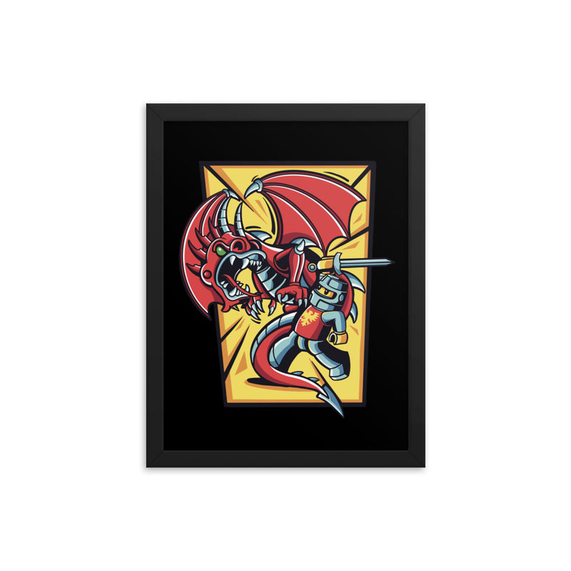 Bricks And Dragons v2 Minifigure Framed photo paper poster