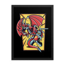 Bricks And Dragons v2 Minifigur Gerahmtes Fotopapier-Poster