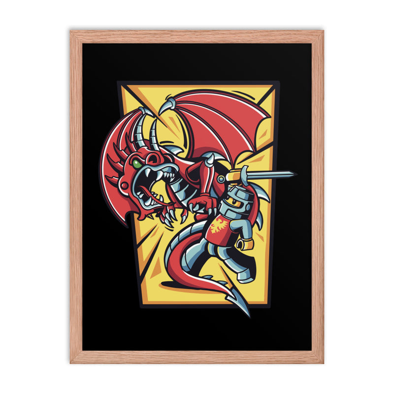 Bricks And Dragons v2 Minifigure Framed photo paper poster