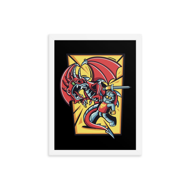 Bricks And Dragons v2 Minifigure Framed photo paper poster