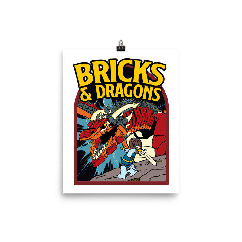 Bricks And Dragons Minifigure Photo paper poster