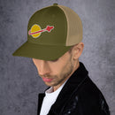 Vintage Ziegel Raum Planet Rakete Trucker Cap