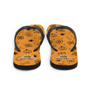 Orange Halloween Geister Spinnen Skelette Flip Flops