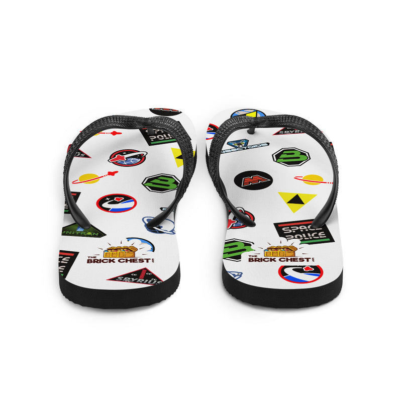 Vintage Space Logo Flip Flops