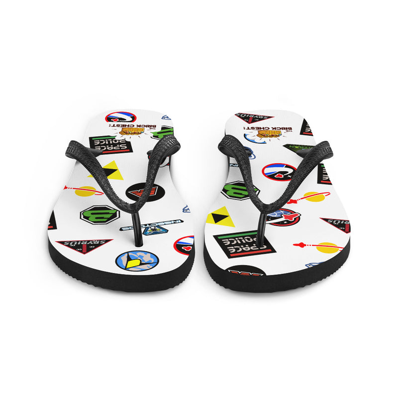 Vintage Space Logo Flip Flops