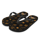 Halloween-Flip-Flops mit Geister- und Spinnenskeletten