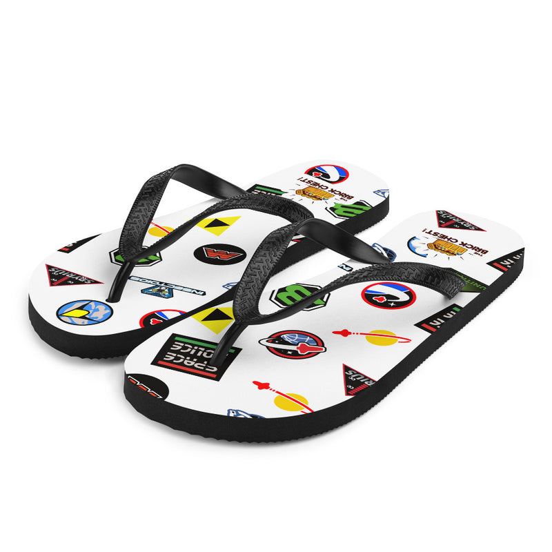 Vintage Space Logo Flip Flops