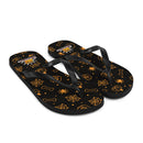 Halloween-Flip-Flops mit Geister- und Spinnenskeletten
