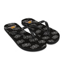 Black Skeleton Flip Flops