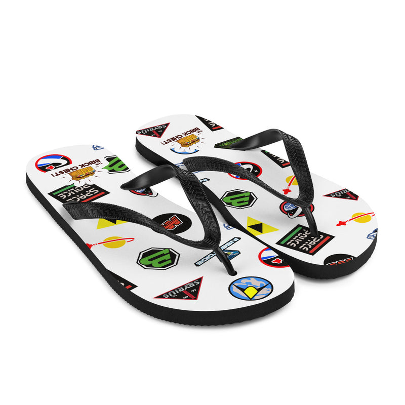 Vintage Space Logo Flip Flops