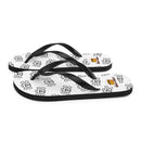 Weiße Flip-Flops mit Skelett-Motiv