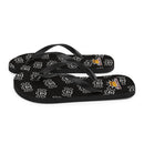 Black Skeleton Flip Flops