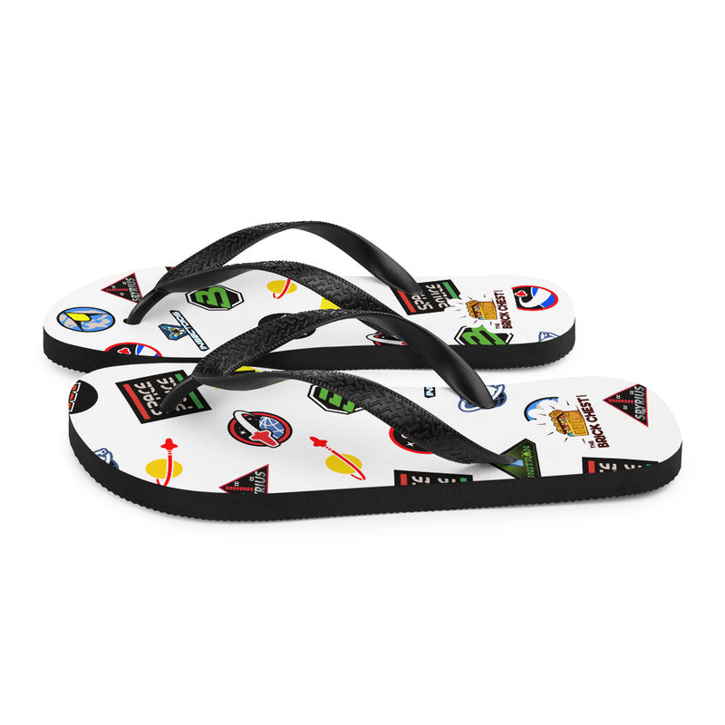 Vintage Space Logo Flip Flops