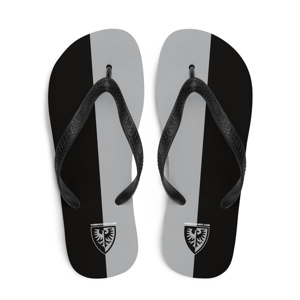 Vintage Castle Falcon Shield Flip Flops