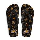 Halloween-Flip-Flops mit Geister- und Spinnenskeletten